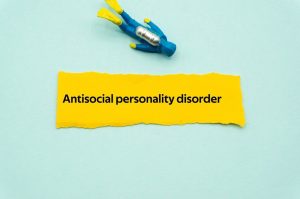 Antisocial personality disorder written on a slip