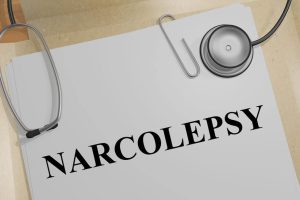 3d illustration narcolepsy title on medical document